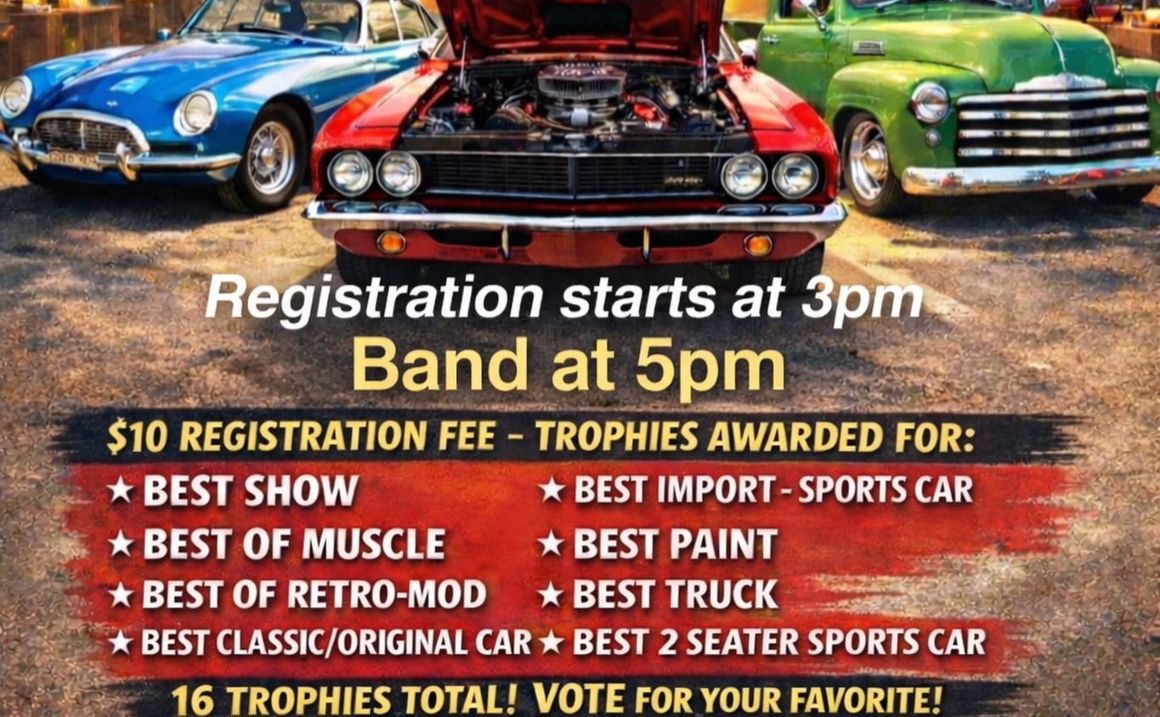 Route 66 People's Choice vs. Judges Car Show partial flyer 2026